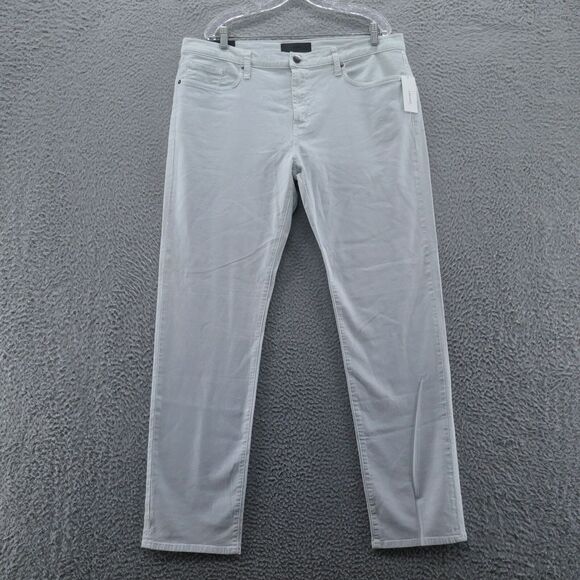 J Brand Mens Kane Straight Montauk‎ Linen Jeans 38x33 Pale Green Mid Rise NEW - Picture 1 of 16